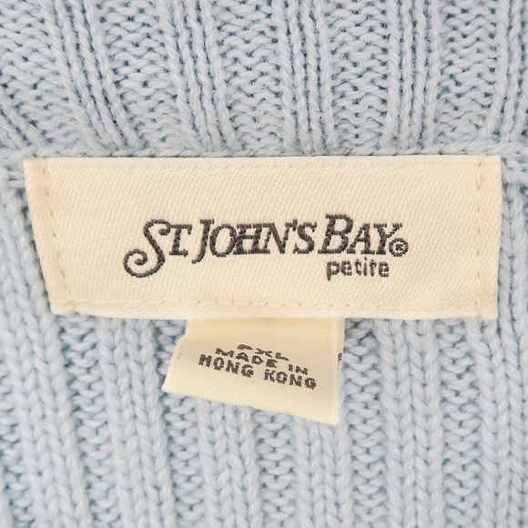 Vintage 90s Blue Striped Quarter Zip Sweater - Picture 5 of 5